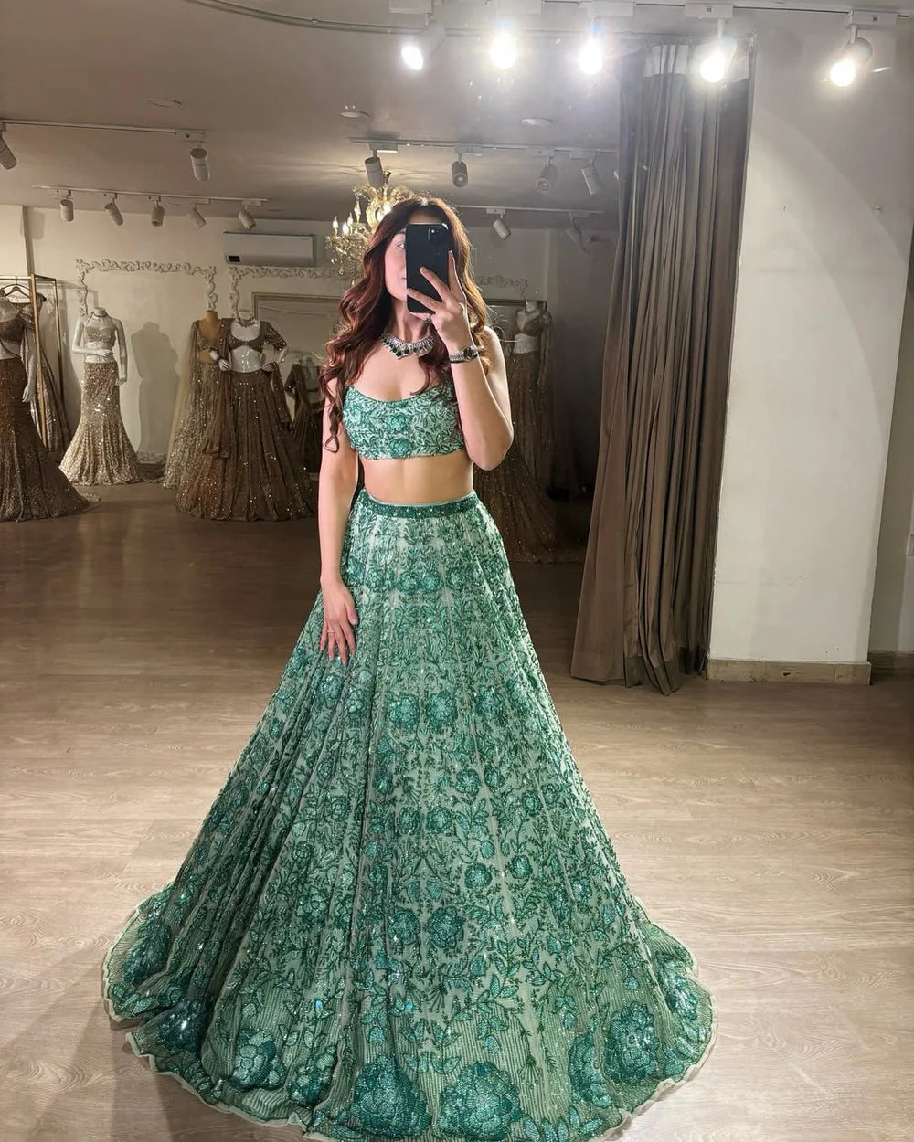 Mehendi Lehenga Set