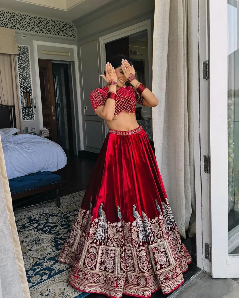 Bridal Lehenga Set • Velvet