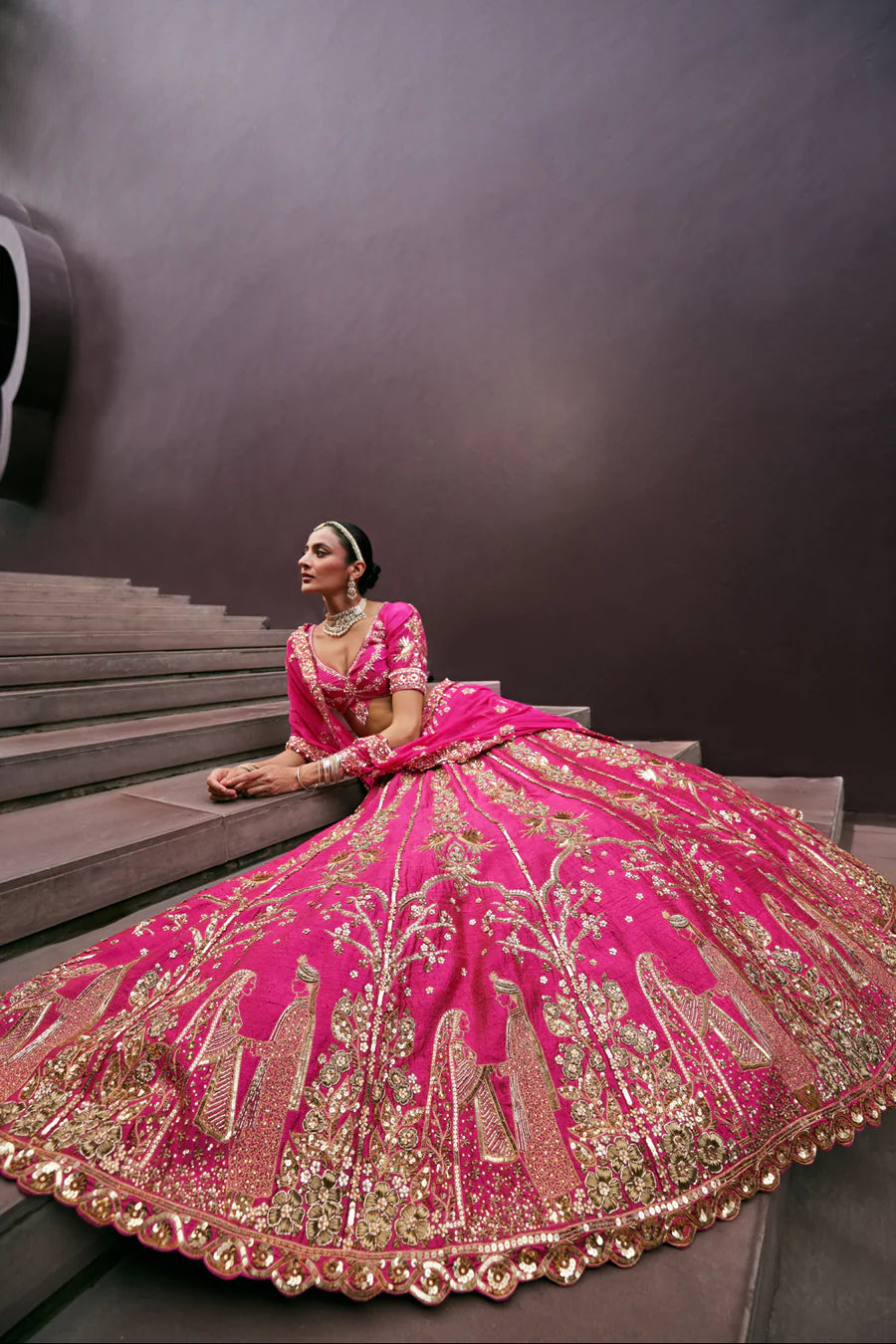 Pink Bridal Lehenga Set • Luxe