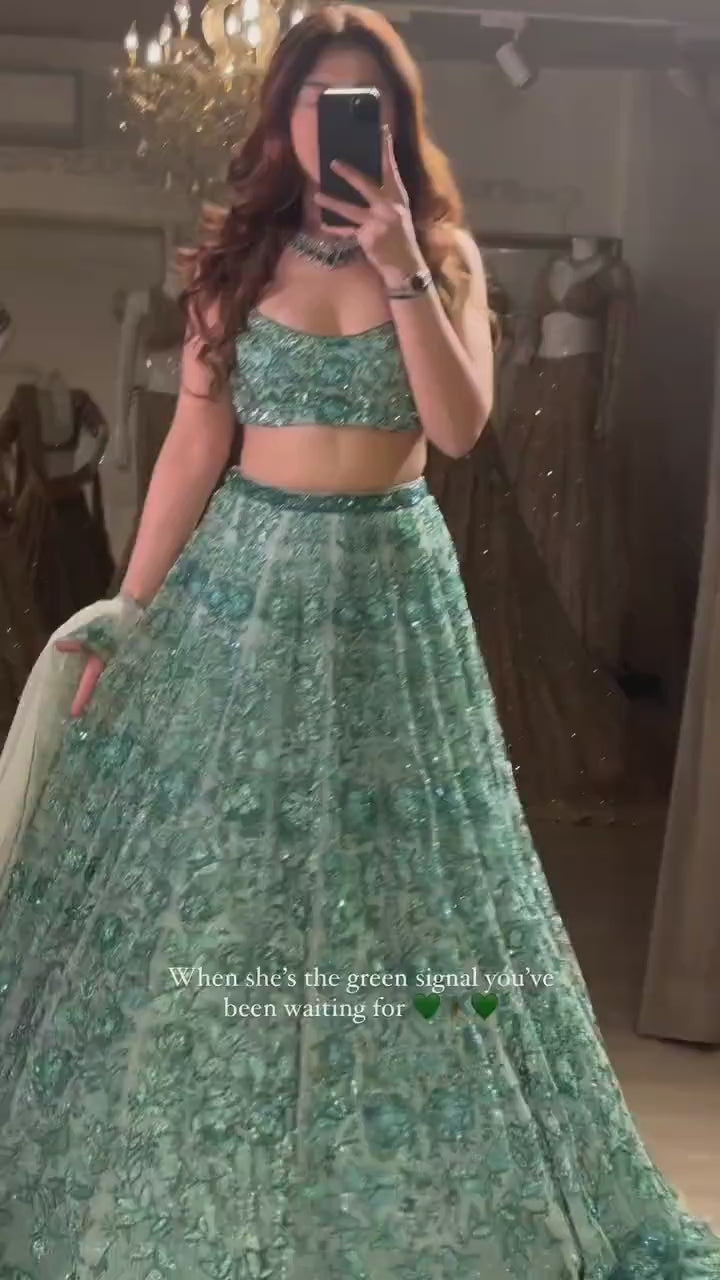 Mehendi Lehenga Set