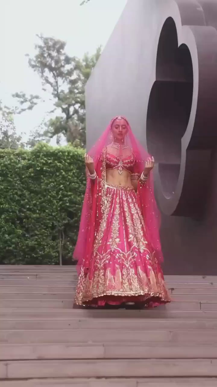 Pink Bridal Lehenga Set • Luxe